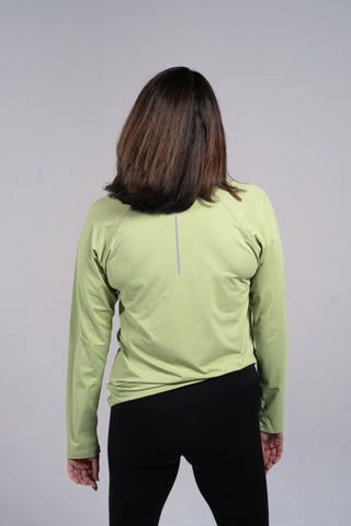 Alyth Active Alive Unleashed Long Sleeve in Cream - Women's Workout Long Sleeve Top Side View