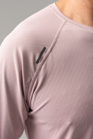 Alyth Active Alive Unleashed Long Sleeve in Pale Pink - Women's Workout Long Sleeve Top Side View