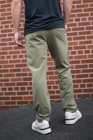 Alyth Active Brushed Victorious Pant in Willow - Women's Everyday Pants Detail View