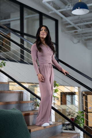 Alyth Active Calm Feather-Soft Lounge Pant in Sienna Blush - Women's Lounge Pants Detail View