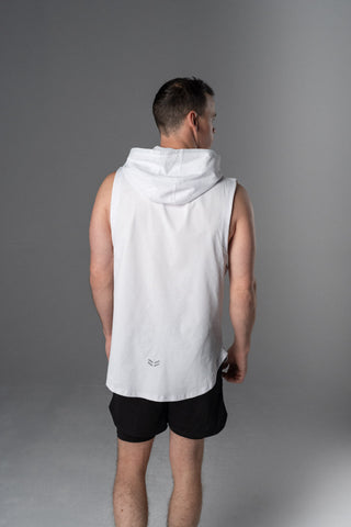 Alyth Active Determined Hooded Sleeveless in Black - Women's Workout Hoodie Front View