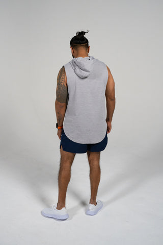 Alyth Active Determined Hooded Sleeveless in White - Women's Workout Hoodie Detail View