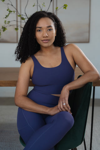 Alyth Active Dynamic Devoted Sports Bra in Ironwine - Women's Athletic Sports Bra Side View