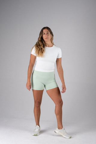 Alyth Active Dynamic Devoted Tee in Black - Women's Workout T-Shirt Front View