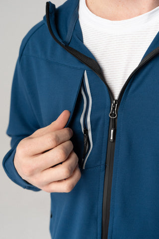 Alyth Active Fierce Hooded Jacket in Dark Grey - Women's Running Hoodie Front View