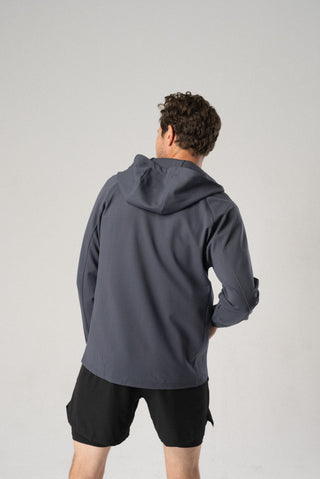 Alyth Active Fierce Hooded Jacket in White - Women's Running Hoodie Front View