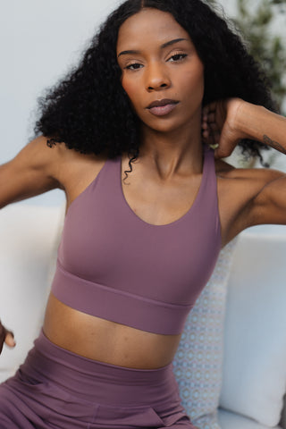 Alyth Active Gravity Adventurous V2 Sports Bra in Umber - Women's Athletic Sports Bra Detail View