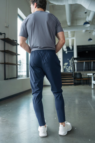 Alyth Active Grit V2 Pant in Navy - Women's Running Pants Front View