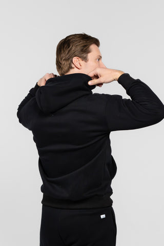 Alyth Active Impactful Hoodie in Black - Women's Lounge Hoodie Back View