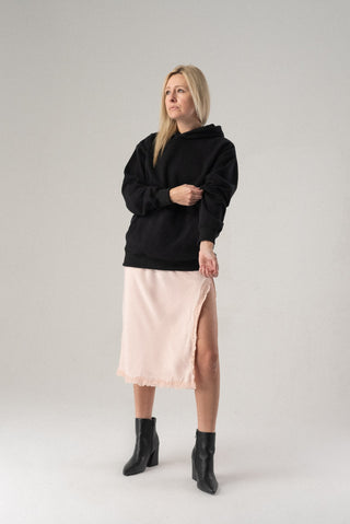 Alyth Active Impactful Hoodie in Light Pink - Women's Lounge Hoodie Back View