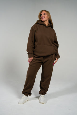 Alyth Active Impactful Hoodie in Milk Chocolate - Women's Lounge Hoodie Side View
