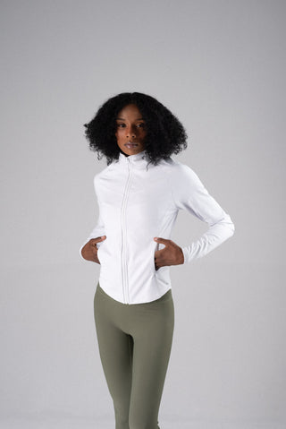 Alyth Active Serene Soft Motivate Jacket in Black - Women's Running Jacket Side View