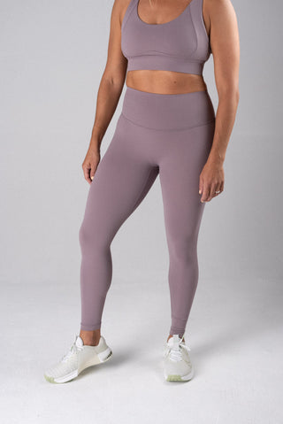 Alyth Active Serene Warrior Legging in Mocha - Women's Yoga Leggings Side View