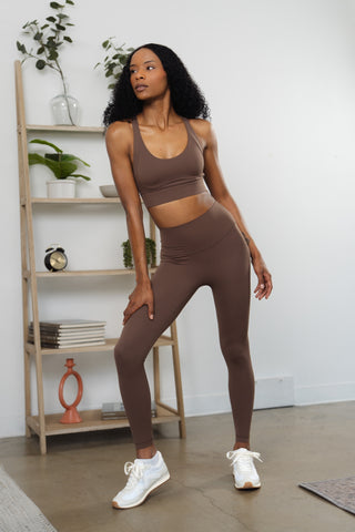 Alyth Active Serene Warrior V2 Legging in Ashen Fig - Women's Yoga Leggings Detail View
