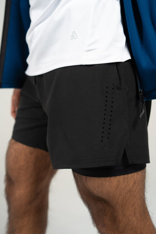 Alyth Active Worthy Liner Shorts in Black - Women's Workout Shorts Back View