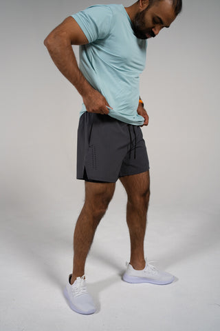 Alyth Active Worthy Liner Shorts in Mahogany - Women's Workout Shorts Back View