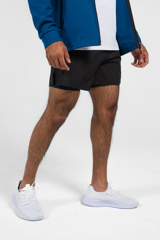 Alyth Active Worthy Liner Shorts in Midnight Blue - Women's Workout Shorts Detail View